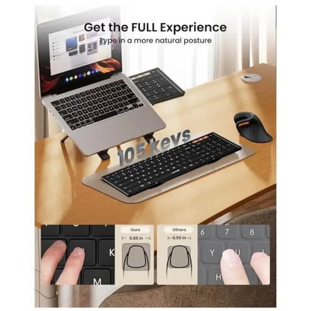 ProtoArc Foldable Bluetooth Keyboard, XK01